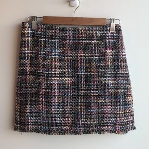 Multi colored mini skirt